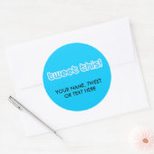 Tweet dit ronde sticker (Envelop)