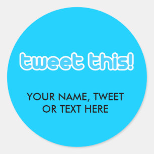 Tweet dit ronde sticker