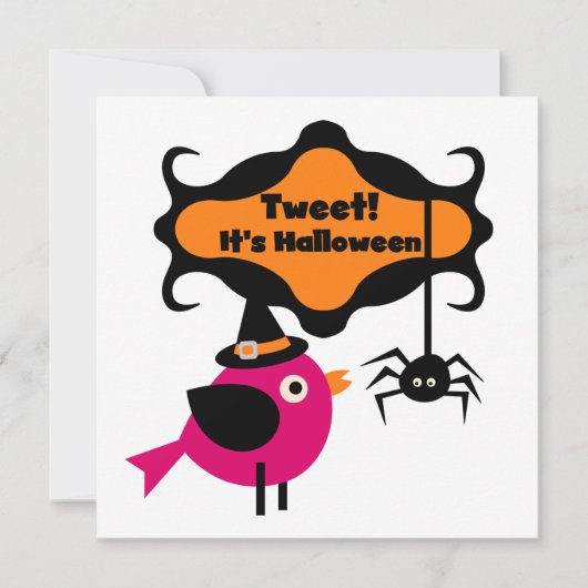 Tweet Halloween T-shirts en Gifts Kaart (Voorkant)