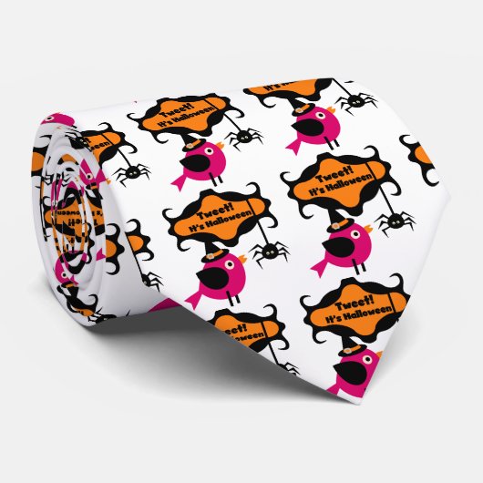 Tweet Halloween T-shirts en Gifts Stropdas (Opgerold)