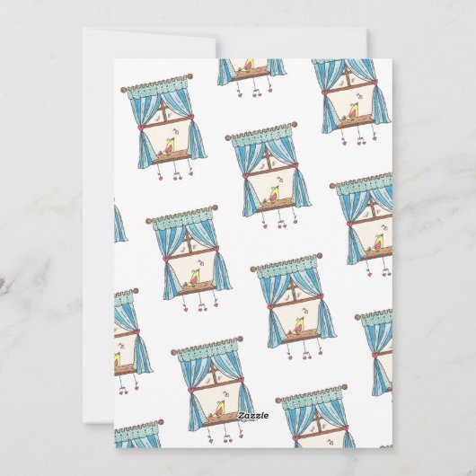 Tweet Heart Bird Valentijnsdag Feestdagenkaart (Achterkant)