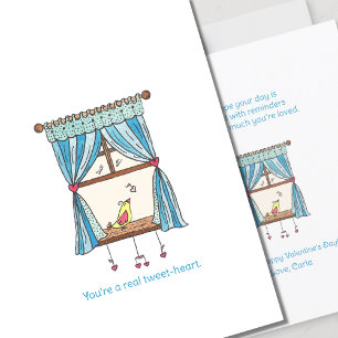 Tweet Heart Bird Valentijnsdag Kaart