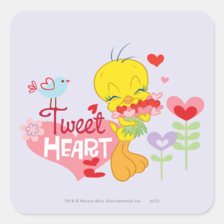 Tweet Heart Vierkante Sticker