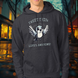 Tweet: Het leven is Geweldige! - Joyful Bird Hoodi Hoodie