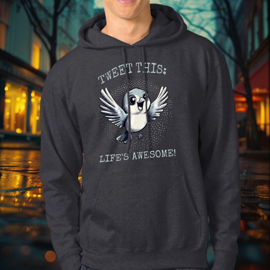 Tweet: Het leven is Geweldige! - Joyful Bird Hoodi Hoodie