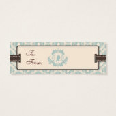 Tweet Jongen Skinny Gift Label 3 Mini Visitekaartjes (Achterkant)
