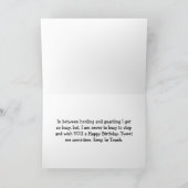 "TWEET ME ERGENS" VERJAARDAGSWENSEN KAART (Binnen)