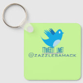 Tweet ME @ je tweetadres Sleutelhanger (Voorkant)