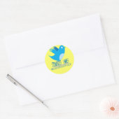 Tweet me op je twitadres ronde sticker (Envelop)
