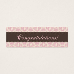 Tweet Meisje Skinny Gift Label 3 Mini Visitekaartjes
