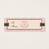 Tweet Meisje Skinny Gift Label 3 Mini Visitekaartjes (Achterkant)