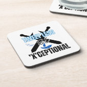 Tweet minder, wees 'X'ceptional.w Bier Onderzetter (Linkerzijde)