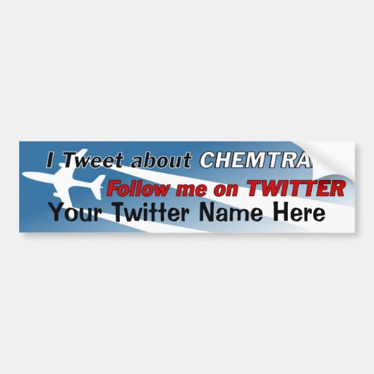 Tweet Over Chemtrails Bumpersticker (Voorkant)