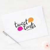 Tweet Tarts Ovale Sticker (Envelop)