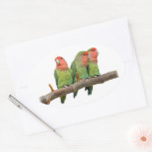 Tweet Trio-Sticker Ovale Sticker (Envelop)