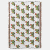 Tweet Trio Throw Blanket (wit) Deken (Voorkant Verticaal)