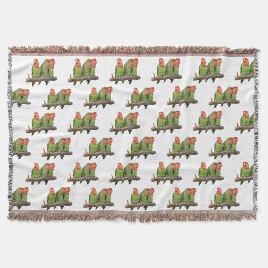 Tweet Trio Throw Blanket (wit) Deken (Voorkant)