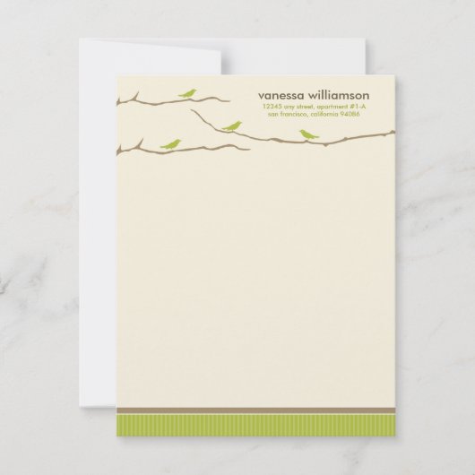 Tweet! Tweet! Aangepaste platte notitiekaarten (ka Notitiekaartje (Voorkant)