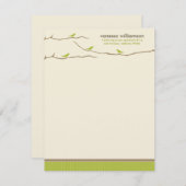 Tweet! Tweet! Aangepaste platte notitiekaarten (ka Notitiekaartje (Voorkant / Achterkant)