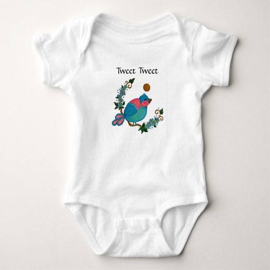 Tweet Tweet Birdie Baby One-Piece Romper (Voorkant)