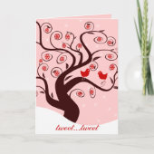 Tweet Tweet Cute Birds Swirl Tree Sweet Feestdagen (Voorkant)