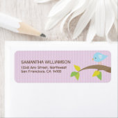 Tweet! Tweet! Retouradreslabels (lavendel) Etiket (Insitu)