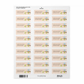 Tweet! Tweet! Retouradreslabels (perzik) Etiket (Full Sheet)