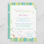 Tweet Tweet Winter Birds Baby Shower Kaart (Voorkant / Achterkant)