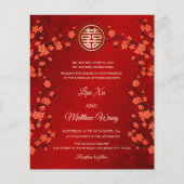 TWEETALIG BUDGET Kersenbloesem | Chinese bruiloft Flyer (Voorkant)