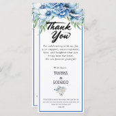 Tweetalig Dank U Menu Bruiloft / Eng - Spa (Voorkant / Achterkant)