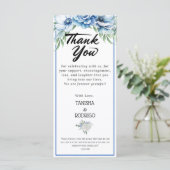 Tweetalig Dank U Menu Bruiloft / Eng - Spa (Staand voorkant)