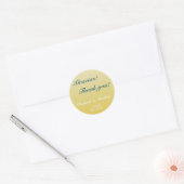 Tweetalig Goud Ombre Bruiloft Dank u Sticker (Envelop)
