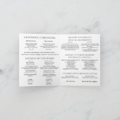 Tweetalig katholiek huwelijksprogramma, groen bedankkaart (Binnen)