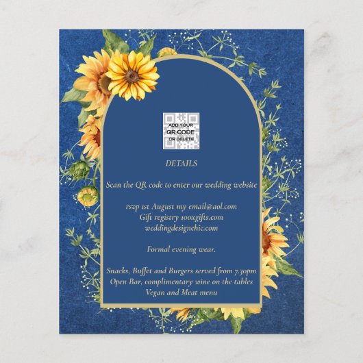 Tweetalig Paperback Blauw Geel Zonnebloemen Bruilo (Achterkant)