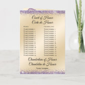 Tweetalig Quinceañera Order of Events Programma (Achterkant)