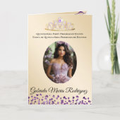 Tweetalig Quinceañera Order of Events Programma (Voorkant)