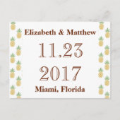 Tweetalig Save the Date Briefkaart Tropical (Voorkant)