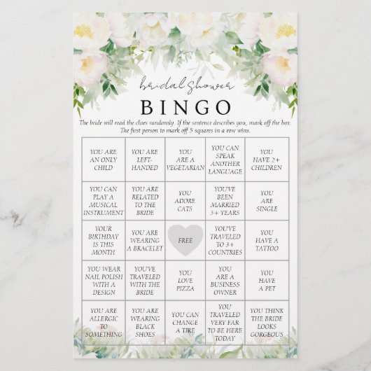 Tweetalig Spaans Engels Vrijgezellenfeest Bingo Sp Flyer (Achterkant)