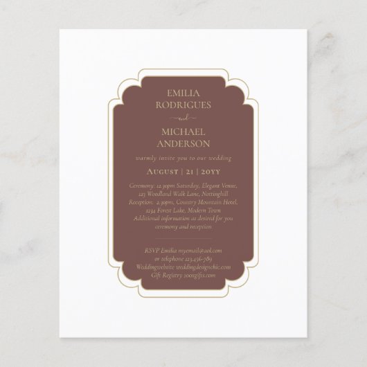 Tweetalig Spaans Huwelijk Boda Budget Bruiloft Flyer (Voorkant)