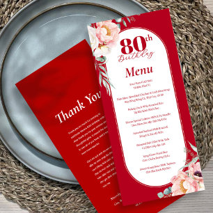 Tweetalig Vietnamees Engels Pioenenverjaardagsmenu Menu