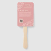 Tweetalig Vietnamees huwelijksprogramma en dank u Handwaaier (Achterkant)