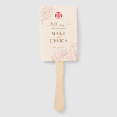 Tweetalig Vietnamees huwelijksprogramma en dank u Handwaaier (Voorkant)