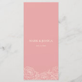 Tweetalig Vietnamees Pioen Song Mijn Bruiloft Menu (Achterkant)