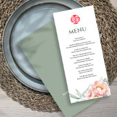 Tweetalig Vietnamees Pioen Song Mijn Bruiloft Menu