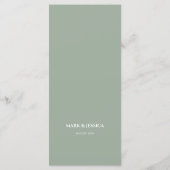 Tweetalig Vietnamees Pioen Song Mijn Bruiloft Menu (Achterkant)