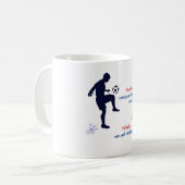 Tweetalig Voetbalontwerp Koffiemok (Voorkant links)