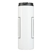 Tweetalig Zwart & Wit Spaans Bendecido Gezegend Thermosbeker (Achterkant)