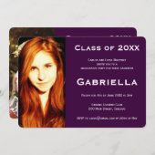 Tweetalige 2-zijdige Afstuderen foto-uitnodiging Kaart (Voorkant / Achterkant)