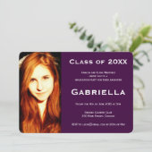 Tweetalige 2-zijdige Afstuderen foto-uitnodiging Kaart (Staand voorkant)