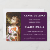 Tweetalige 2-zijdige Afstuderen foto-uitnodiging Kaart (Achterkant)